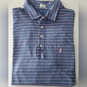 Johnnie-O Hangin' Out Men's XL Blue And Pink Polo Excellent Condition EUC